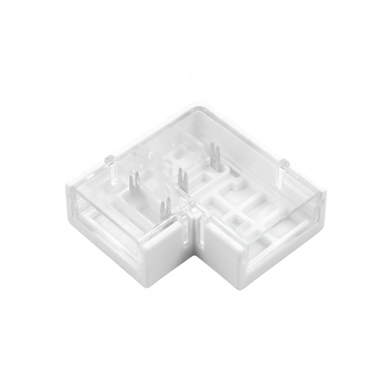 Jonction étanche en L pour ruban LED mono IP68 jusqu'à 13mm sans soudure "Hippo"