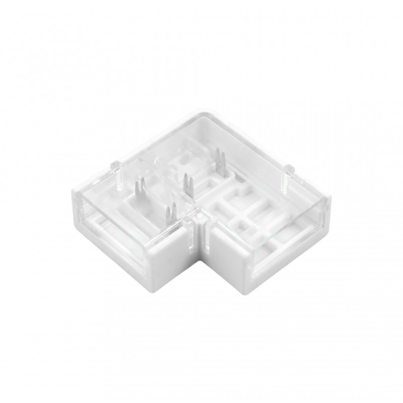 Jonction étanche en L pour ruban LED mono IP68 jusqu'à 10mm sans soudure "Hippo"