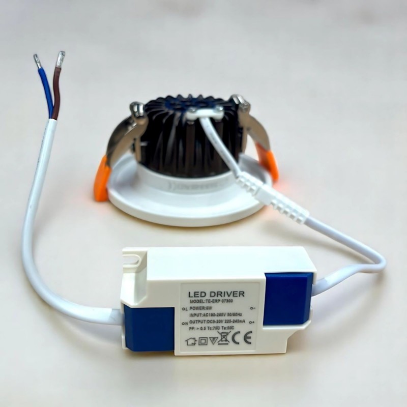 Spot LED encastrable fixe -  IP64 - BBC - RT2012 - Cobyx 5W – Blanc pur