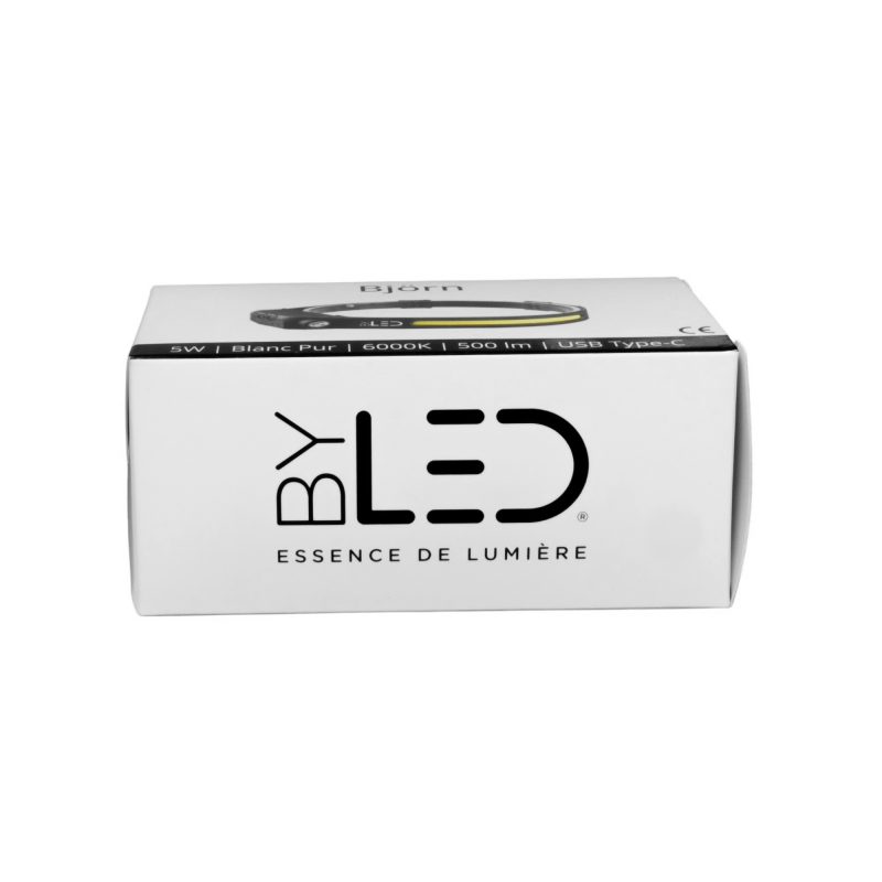 Lampe frontale LED sans contact rechargeable par USB type-C - Blanc Pur