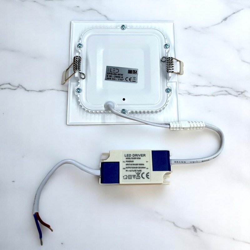 Dalle LED Carré encastrable - extra plate – Sunny 6W