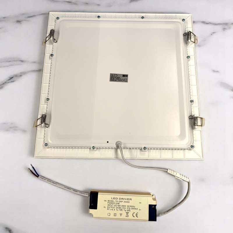 Dalle LED Carré encastrable - extra plate - Sunny 24W