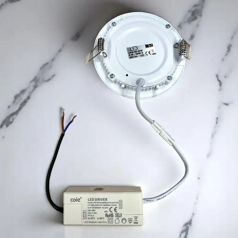 Dalle LED ronde 6 W encastrable - extra plate - SUNNY-6