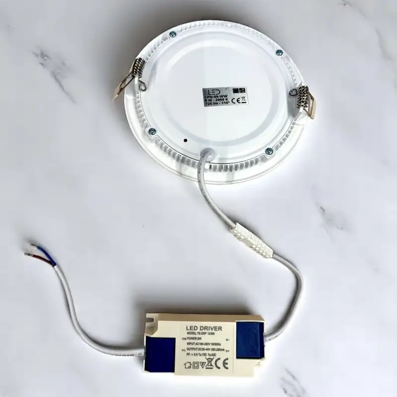 Dalle LED ronde 9 W encastrable - extra plate - SUNNY-9