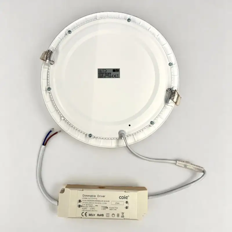 Dalle LED ronde 18 W encastrable - extra plate - SUNNY-18