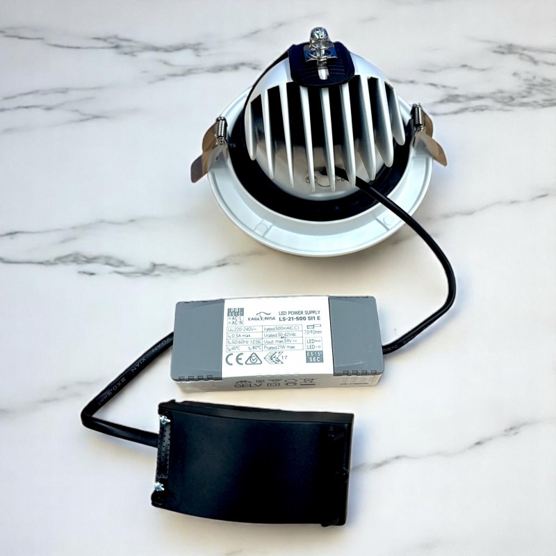 Projecteur LED rond encastrable orientable 360°- 20W - SNAKE