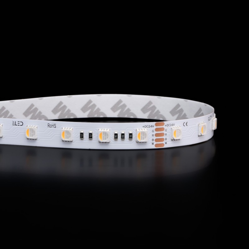 Strip IP20 - RGB & Blanc chaud - 19,2W/m
