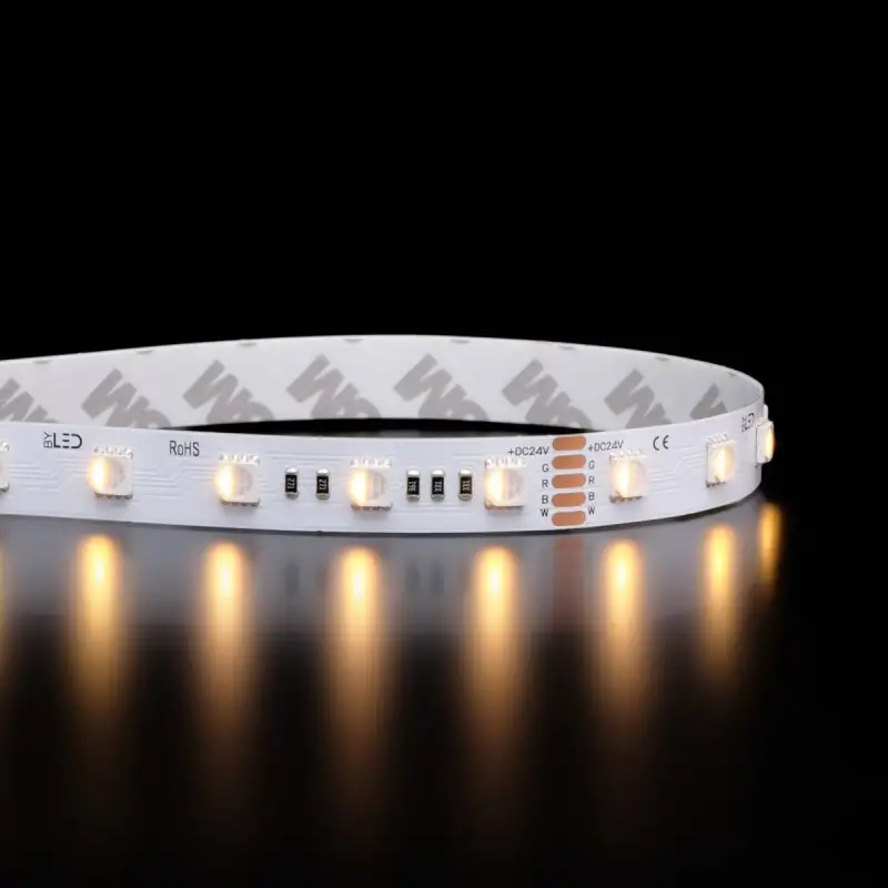 Strip IP20 - RGB & Blanc chaud - 19,2W/m
