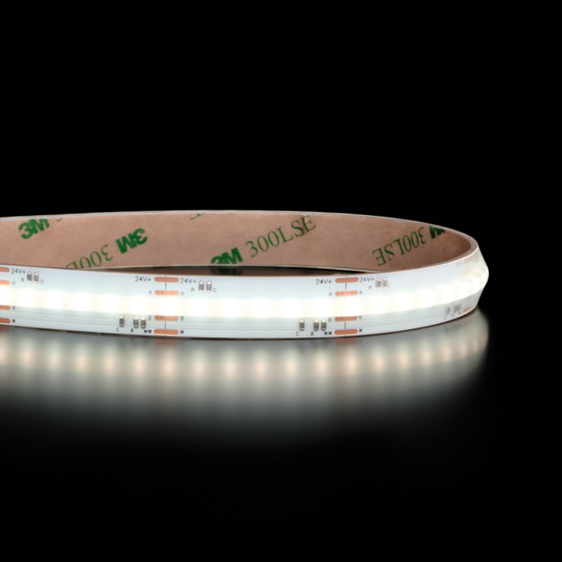 Ruban LED COB RGBCCT - 21W/m - IP65- 840 LED/m  - 24V