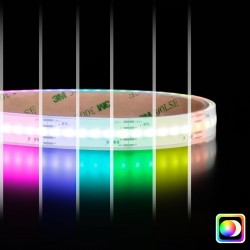 Ruban LED COB RGB+CCT - 21W/m - IP68- 840 LED/m - à la coupe - 24V