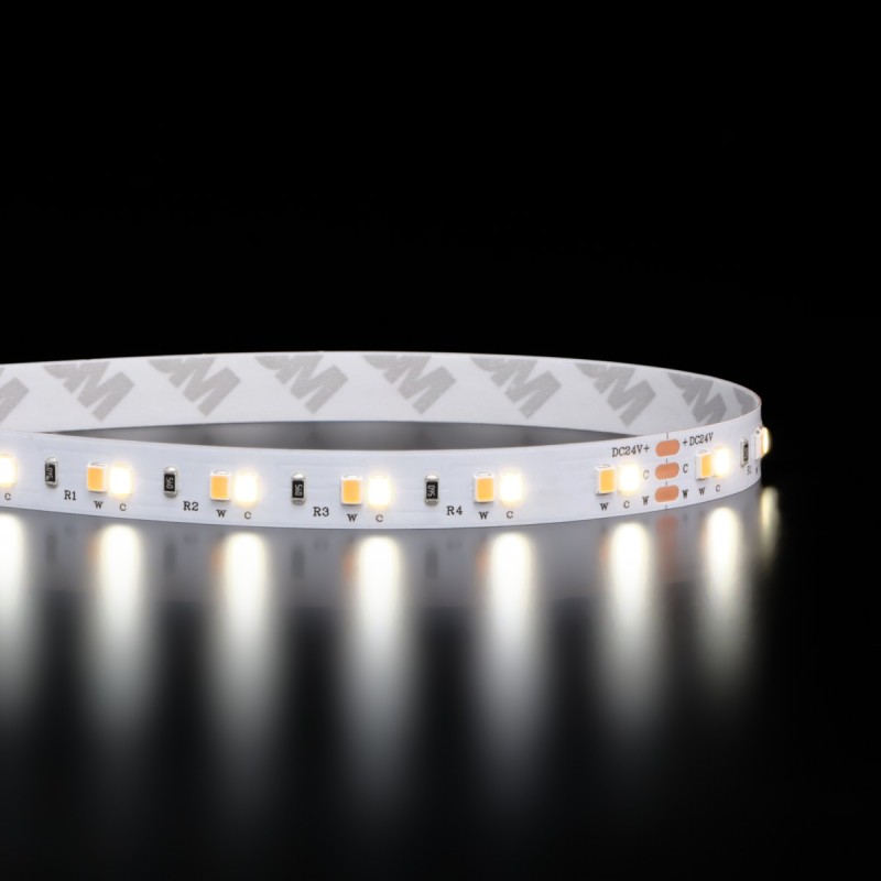 Ruban IP65 2835+ - Blanc Pur + Chaud - 14,4W/m - 120 LED/m - 5m