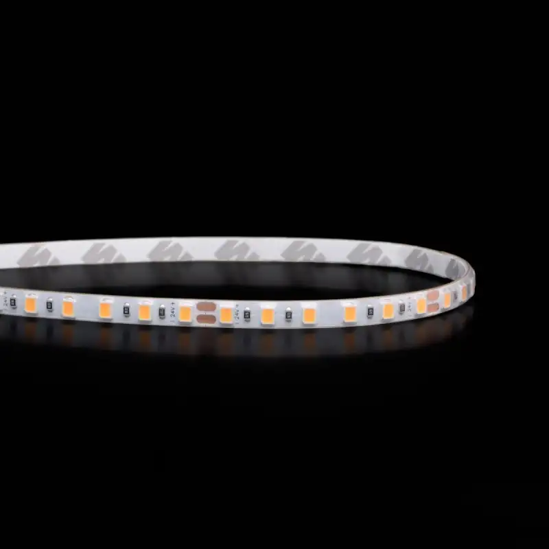 Ruban LED étroit haute fidélité IP65 - 9,6W/m - 120 LED/m - 2835E - 5m - 24V - Blanc chaud