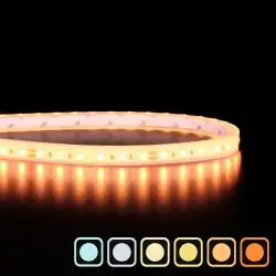 Mini ruban LED 7,5mm de large – 14,4W/m - IP68 - Blanc - 120 LED/m - 2835E - 5m - 24V