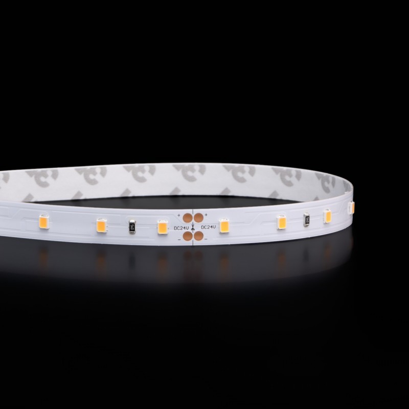 Ruban LED haute fidélité - 14,4W/m - IP20 - Blanc chaud - 60 LED/m - 2835P - 5m - 24V