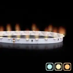 Ruban LED latéral haute fidélité - 4,8W/m - IP20 - Blanc - 70 LED/m - 4020T - 5m - 24V