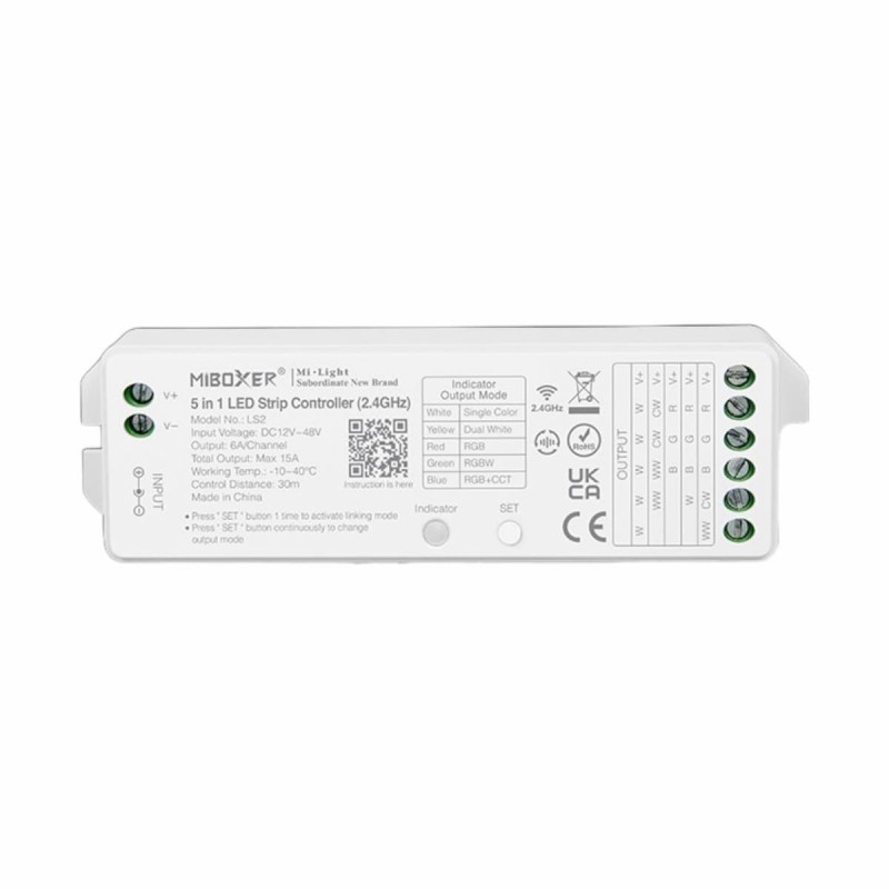 Contrôleur 4 zones RGB + Blanc 2.4GHz - Milight