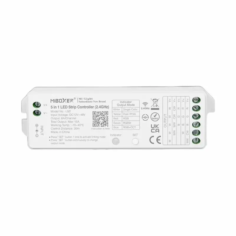 Contrôleur 4 zones RGB + Blanc 2.4GHz - Milight