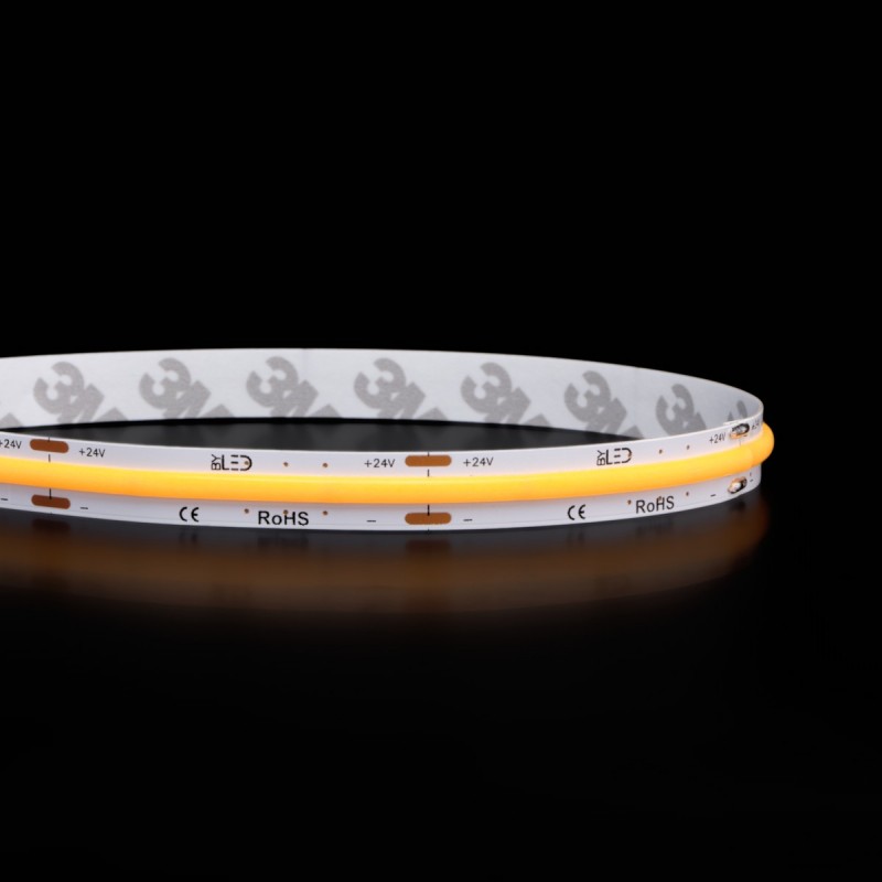 Ruban LED COB Haute efficacité - 15 W/m - 120 lm/W - IP20 - Blanc - 480LED/m - 5m - 24V