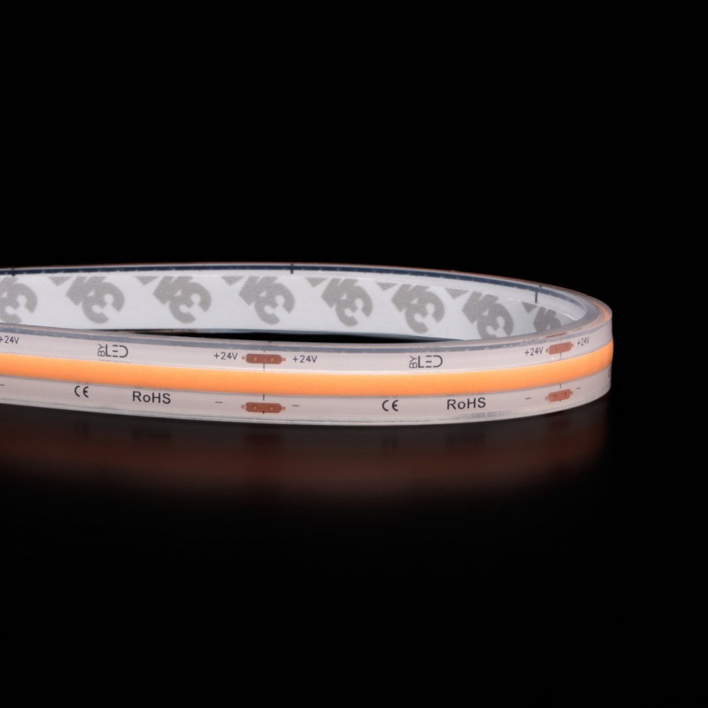 Ruban LED COB Haute luminosité (115lm/W) - 15W/m - IP68 - Blanc - 480 LED/m - 5m - 24V