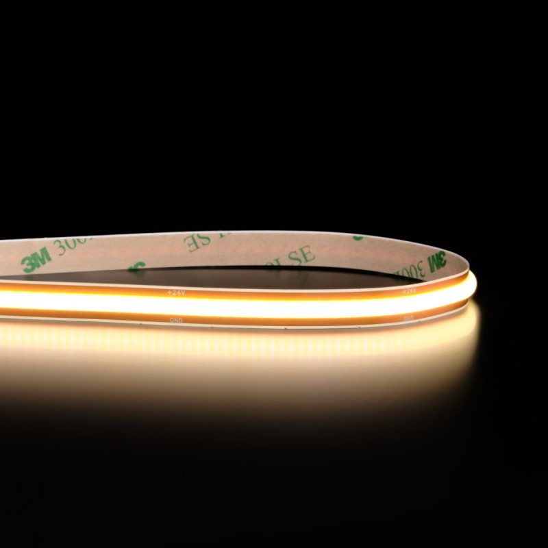 Ruban LED COB Haute efficacité à la coupe - 8W/m - 125 lm/W - Blanc - 320LED/m - IP20 - 24V