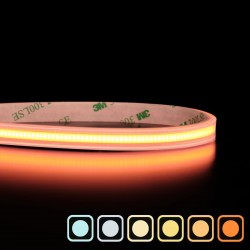 Ruban LED COB Haute efficacité à la coupe - 13W/m -  Blanc - 528LED/m - IP68 - 24V