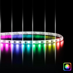 Mini ruban LED RGB multicolore 5mm de large - 9,6W/m - IP20 - 120 LED/m - 3838E - 5m - 24V