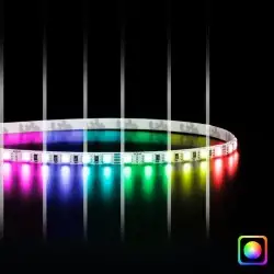 Mini ruban LED RGB multicolore 5mm de large - 9,6W/m - IP20 - 120 LED/m - 3838E - 5m - 24V