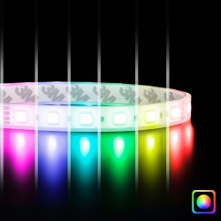 Ruban LED vendu au mètre - 14,4 W/m - IP68 - RGB multicolore - 60 LED/m - 24V