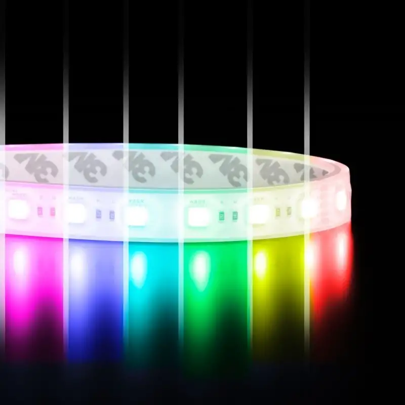 Ruban LED vendu au mètre - 19,2 W/m - IP68 - RGB & Blanc chaud - 60 LED/m - 24V