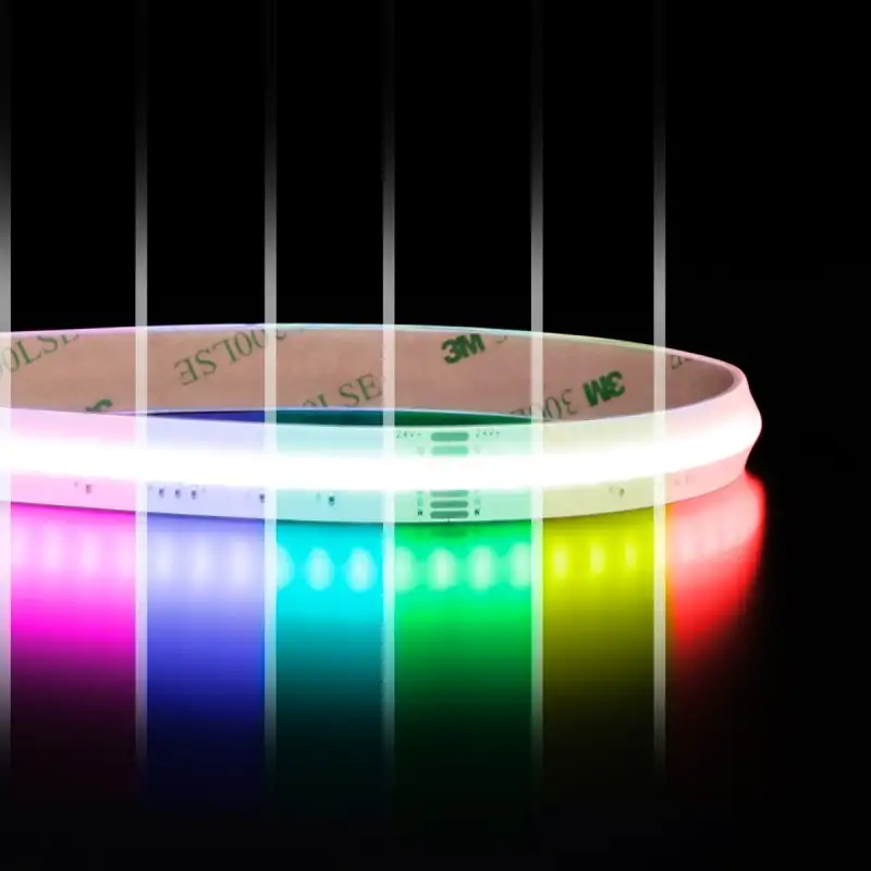 Ruban LED COB RGBW - 18W/m - IP65- 784 LED/m - 24V