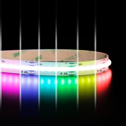 Ruban LED COB RGB+CCT - 21W/m - IP20 - 840 LED/m - à la coupe - 24V