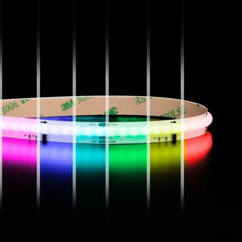 Ruban LED digital COB RGB - 8.6W/m - IP20 - 576 LED/m - 5m - 12V