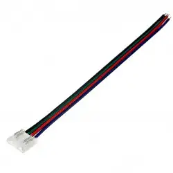 Connecteur pour ruban LED COB RGB 10mm Click + câble 15 cm "Clipx"