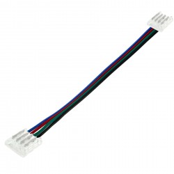 Connecteur ruban LED RGB 10mm Click + câble 15 cm + click