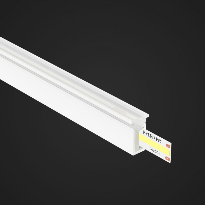 Tube néon flex avec ruban LED 180 LED/m 10W 24V latéral en T à la coupe