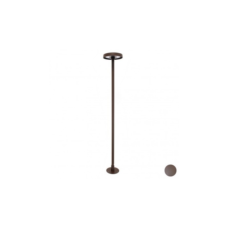 Borne LED extra fine d'extérieur à tête bombée - 23W - 200 cm - chocolat - Haalö