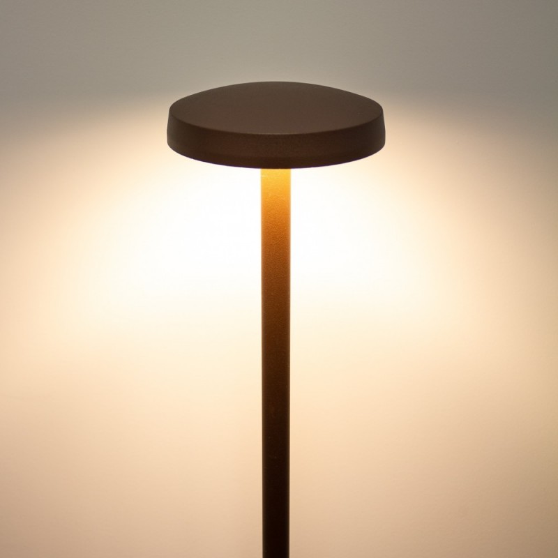 Borne LED extra fine d'extérieur à tête bombée - 23W - 200 cm - chocolat - Haalö