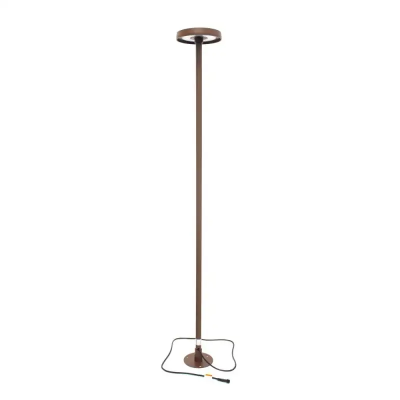 Borne LED extra fine d'extérieur à tête bombée - 7W - 100 cm - rouille - Haalö