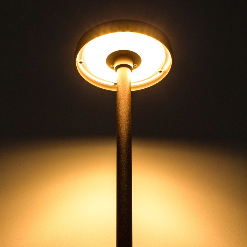 Borne LED extra fine d'extérieur à tête bombée - 7W - 100 cm - rouille - Haalö