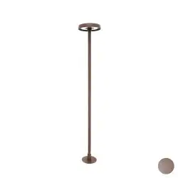Borne LED extra fine d'extérieur à tête bombée - 7W - 100 cm - rouille - Haalö