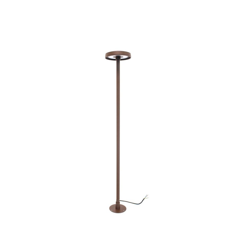 Borne LED extra fine d'extérieur à tête bombée - 7W - 80 cm - rouille - Haalö