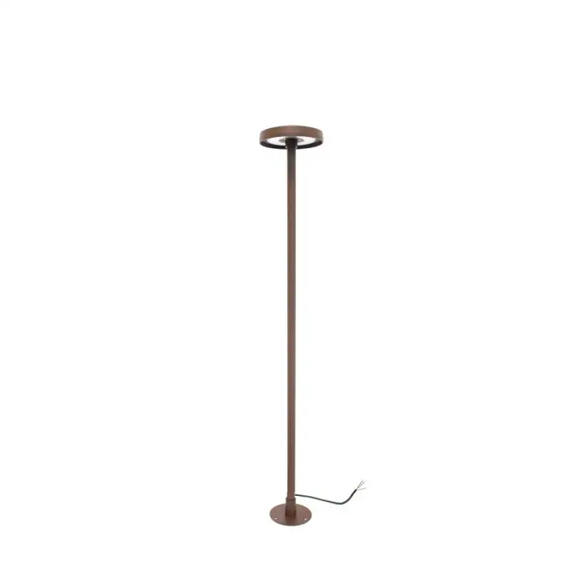 Borne LED extra fine d'extérieur à tête bombée - 7W - 80 cm - rouille - Haalö