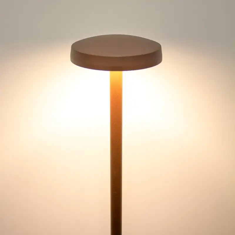 Borne LED extra fine d'extérieur à tête bombée - 7W - 80 cm - rouille - Haalö Borne LED extra fine d'extérieur à tête bombée - 7W - 80 cm - rouille - Haalö