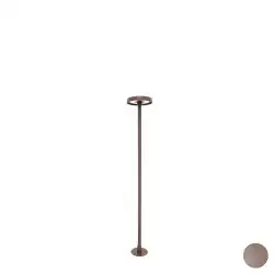 Borne LED extra fine d'extérieur à tête bombée - 7W - 80 cm - rouille - Haalö