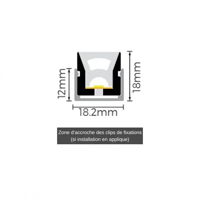 Néon flex avec ruban LED 4mm - à la coupe - Direct - 16W/m - 140 LED/m - IP68 - 24V - D1616