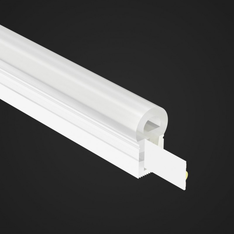 Tube néon flex rond fin pour ruban LED - latéral – R0816