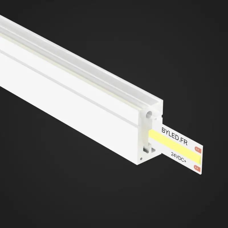 Tube néon flex large pour ruban LED - latéral – L1020
