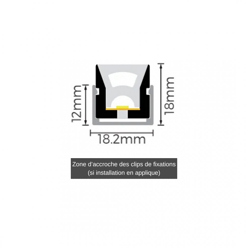 Néon flex avec ruban LED 4mm - 50 mètres - Direct - 16W/m - 140LED/m - IP68 - 24V - D1616