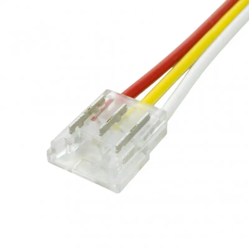 Connecteur ruban LED RGB+W 12 mm câble 13 cm + click