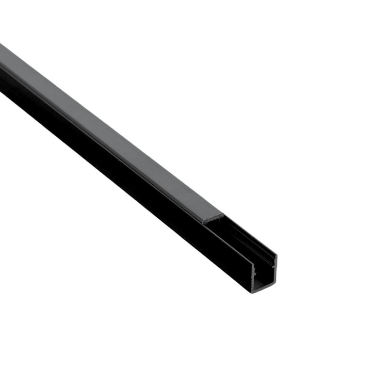 Profilé aluminium noir en applique pour ruban LED - C55